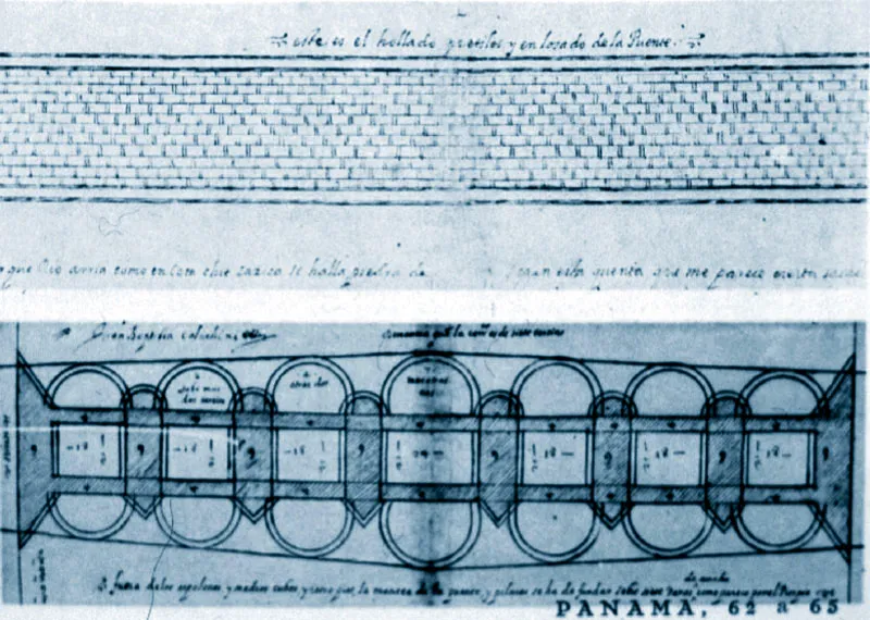 Planos del Puente Grande, planta - corte horizontal. Coluchini. scar Monsalve