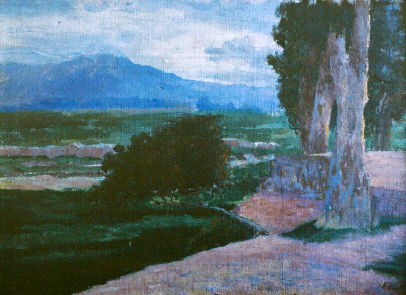 Paisaje de la Sabana. Eugenio Pea.  scar Monsalve