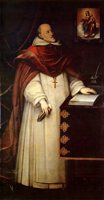 Fray Cristóbal de Torres. (c. 70). Gaspar de Figueroa. 2,04 x 1,11. C.M de N.S. del Rosario, Bogotá.