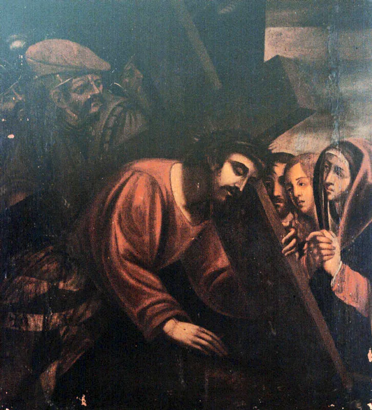 Nazareno con las Santas Mujeres. (c. 41). Gaspar de Figueroa. 1,11 x 1,01. Alcaldía de Villa de Leyva.