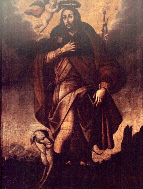 San Roque. (c. 50). Gaspar de Figueroa. 0,67 x 0,51. Col. Ramrez Combariza.  