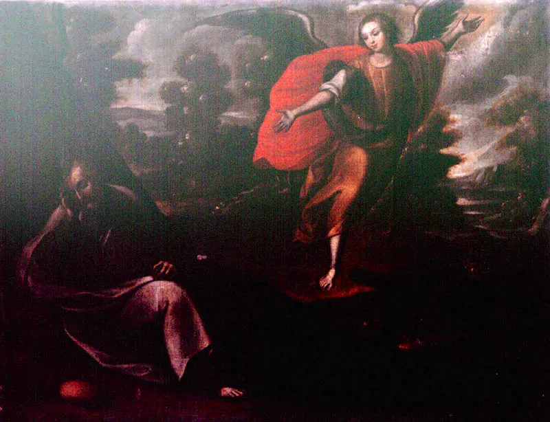 El Sueño de Elías. (c. 136). Baltasar Vargas de Figueroa. 1,10 x 1,41. Igl. de la Peña, Bogotá.