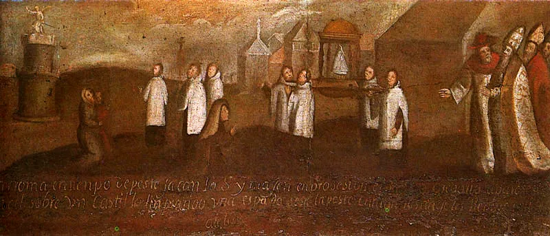 Detalle de la Virgen de Guadalupe. (c. 51). Baltasar Vargas de Figueroa.