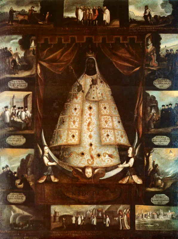 Vigen de Guadalupe. (c. 51). Baltasar Vargas de Figueroa. 2,07 x 1,56. Igl. de San Agustín, Bogotá.