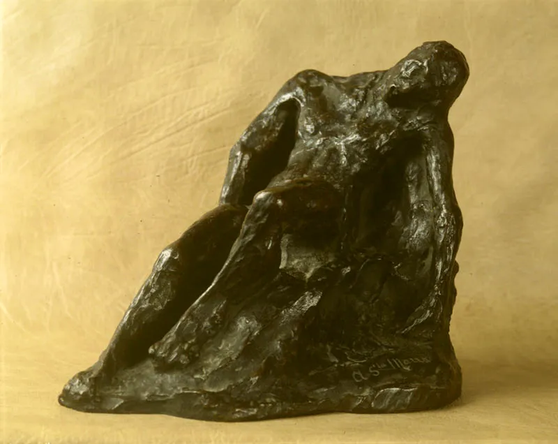 <b>El Descendimiento de la Cruz. (Bronce). 1929</b>.  Bronce. Altura 0,18.  Firmado: A. Sta. Mara.  Coleccin particular, Blgica. 