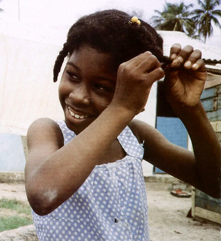 San Andrés. La niña de los crespitos en Ginne Bay.
Hernán Díaz
