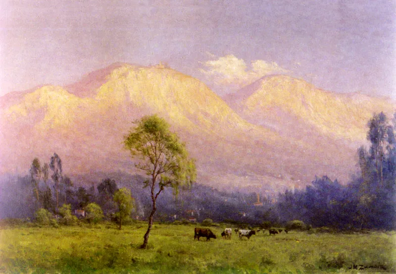 JESUS MARIA ZAMORA
La Tarde. 1943c.
Oleo sobre lienzo . 81. X 106 Cm.
Colección Museo Nacional, Bogotá.