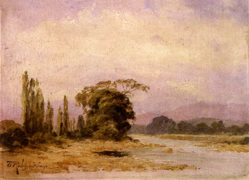 OSCAR RODRIGUEZ NARANJO
Paisaje. 1938c.
Oleo sobre madera. 16.5 x 22 cm.
Colección particular, Bogotá.