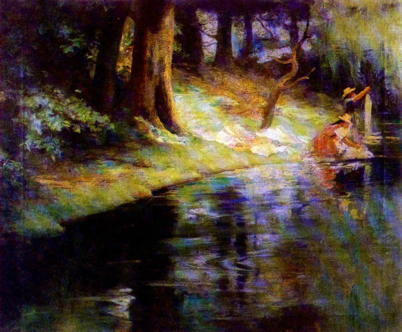 FRACISCO ANTONIO CANO
Lavanderas en el Río. 1919.
Oleo sobre lienzo. 61.5 x 73.5 cm.
Colección particular, Bogotá.