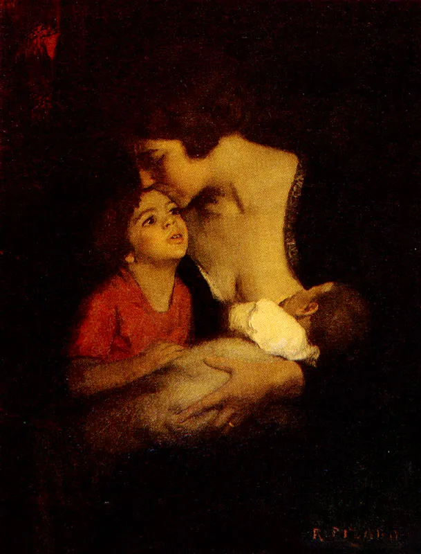 ROBERTO PIZANO
Maternidad. 1926.
Oleo sobre lienzo. 93.5 x 74 cm.
Colección particular, Bogotá.
