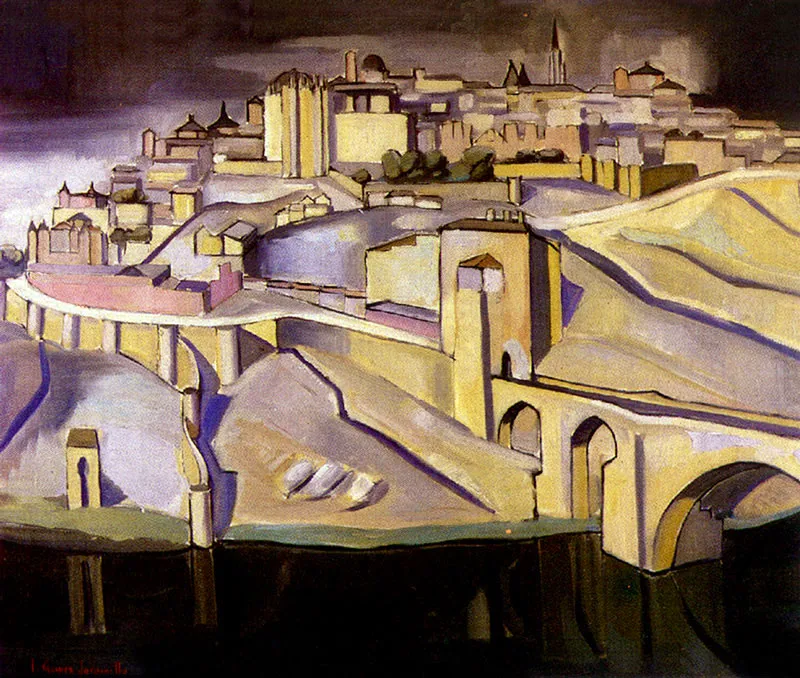 IGNACIO GOMEZ JARAMILLO
Vista de Toledo. 1930c.
Oleo sobre lienzo. 99 x 1.18 cm.
Colección particular, Bogotá.