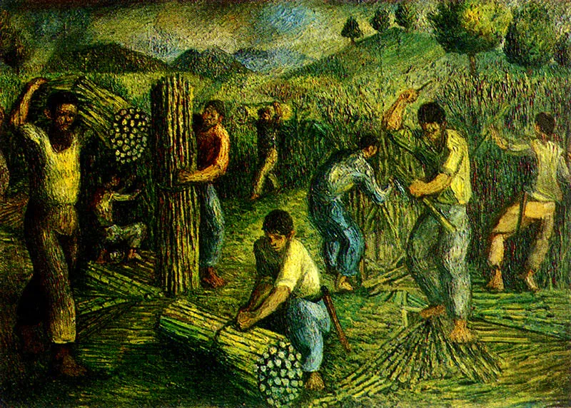 ALIPIO JARAMILLO
Zafra. 1955.
Oleo sobre lienzo. 62 x 82 cm.
Colección Fondo Cultural Cafetero, Bogotá.