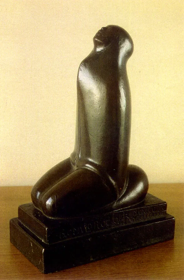 ROMULO ROZO
Plegaria. 1932.
Bronce. 30 x 20.4 x 10.2 cm.
Coleccin particular, Bogot. 