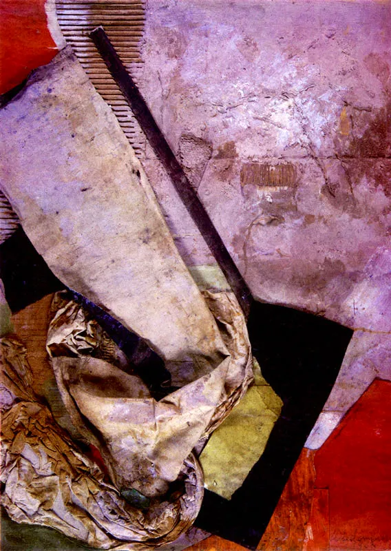 GUILLERMO WIEDEMANN
Sin título. 1963.
Colloge. 86.5 x 66 cm.
Colección Museo de Arte Moderno de Bogotá.