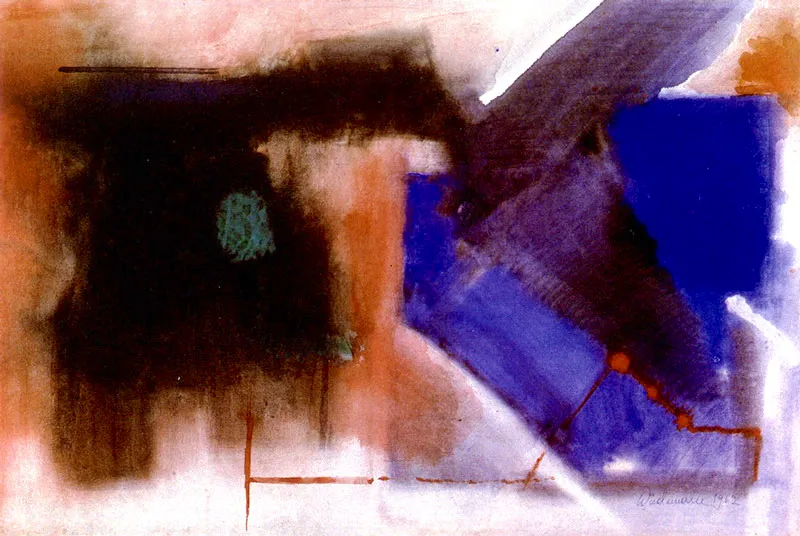 GUILLERMO WIEDEMANN
Sin título. 1962.
Acuarela sobre papel, 69.5 x 102.5 cm.
Colección Museo de Arte Moderno de Bogotá.