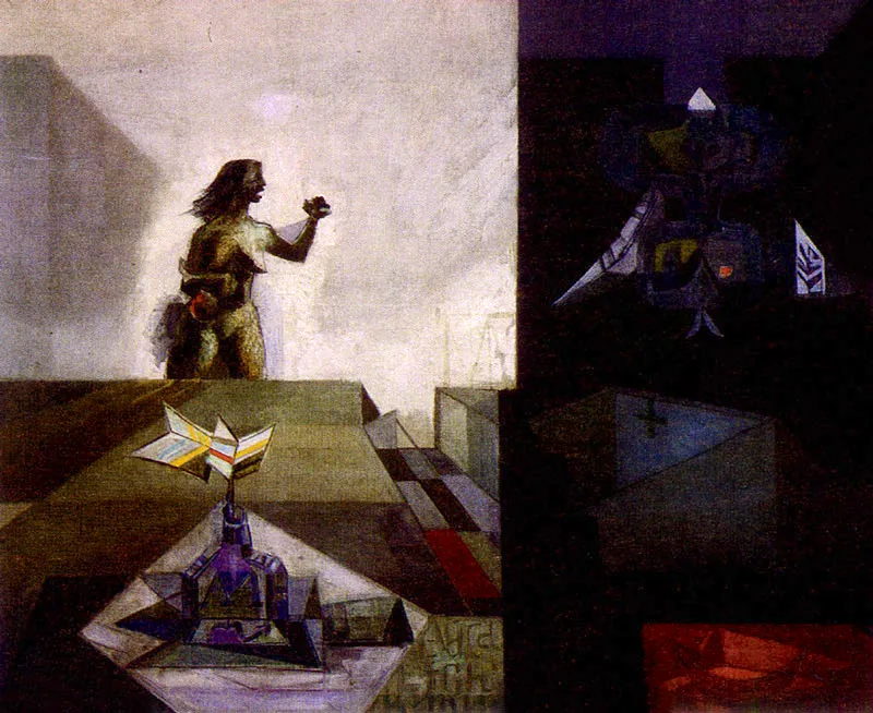 ALEJANDRO OBREGON
Homenaje al Estudiante Muerto. 1963.
Oleo sobre lienzo. 81 x 99 cm.
Colección Banco del Estado, Bogotá.