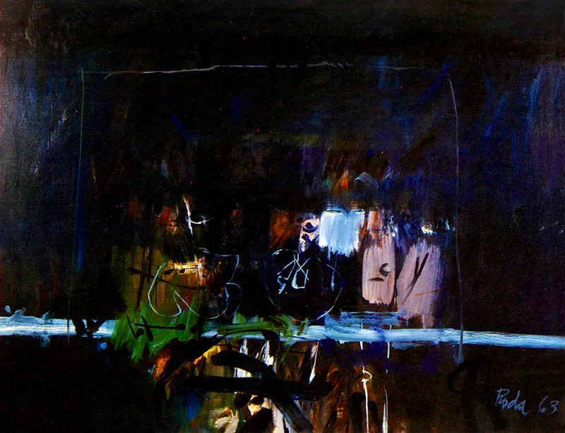 JUAN ANTONIO RODA
Tumba No. 11 (Felipe II). 1963.
Oleo sobre lienzo. 95 x 120 cm.
Colección Museo de Arte Moderno de Bogotá.