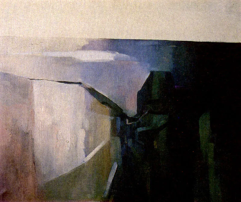 CECILIA PORRAS
Murallas en la Noche.1960.
Oleo sobre lienzo. 90 x 110 cm.
Colección Fondo Nacional Cafetero, Bogotá.