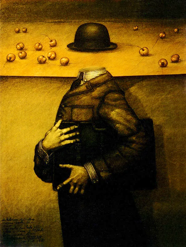 DAVID MANZUR
Las Tentaciones de Antonio Morales. 1983.
Pastel sobre papel. 65 x 50 cm.
Coleccin particular, Bogot. 