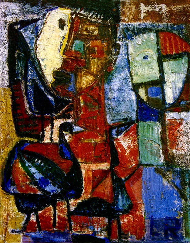 LEOPOLDO RICHTER
Rostros y Pjaros. 1959.
Oleo sobre madera. 49 x 40 cm.
Coleccin Museo de Arte Moderno de Bogot. 