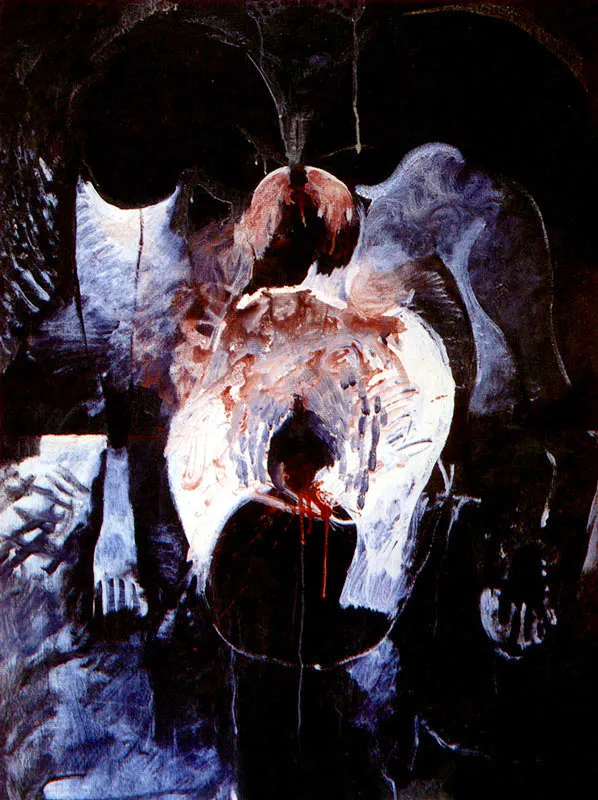 NORMAN MEJIA
Autorretrato que Sufre Esperando en el Paisaje. 1965.
Oleo sobre lienzo. 129 x 96 cm.
Colección Museo de Arte Moderno de Bogotá.