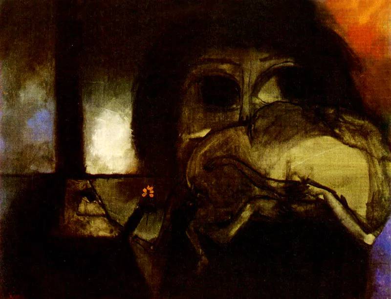 CARLOS GRANADA
Flores para un niño muerto. 1962.
Oleo sobre lienzo. 89 x 116 cm.
Colleción Museo de Arte Moderno de Bogotá.