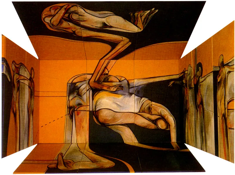 LUIS CABALLERO
Cámara. 1968.
Acrílico sobre tela. 245 x 340 x 258 cm.
Colección Coltejer, Medellín.