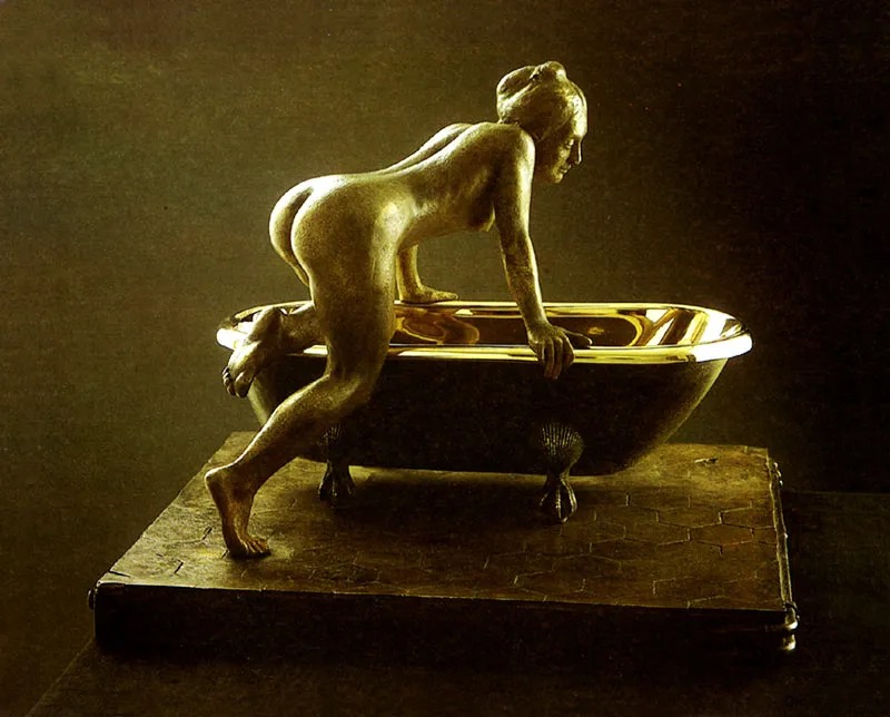DARIO MORALES
Mujer entrando en la Bañera. 1982.
Bronce. Ed. 6 ejemplares. 44 x 56.5 x 50 cm.
Colección particular, Bogotá.
