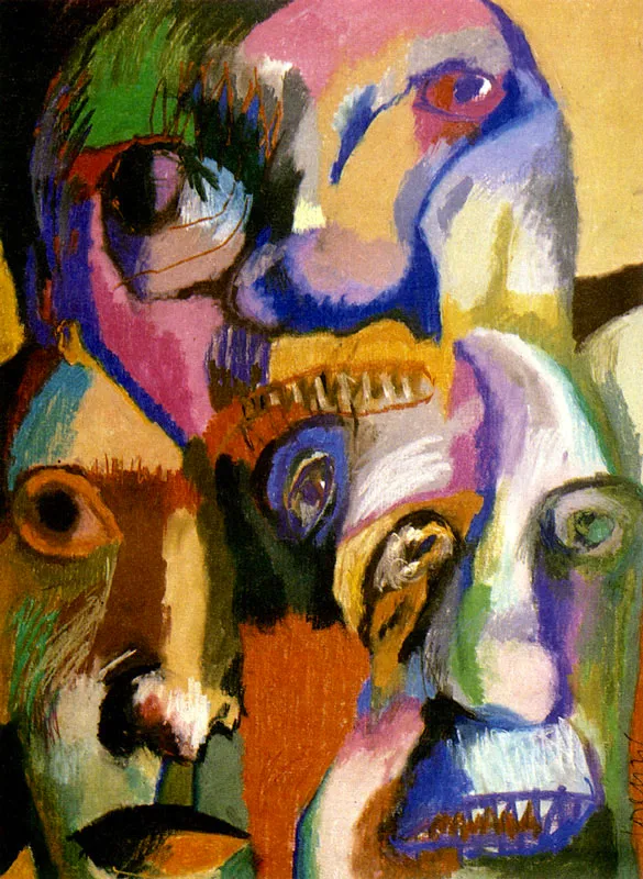 LORENZO JARAMILLO
Caras. 1979?81.
Pastel sobre papel. 102 x 72 cm.
Colección Museo de Arte Moderno de Bogotá.