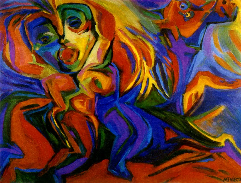 MARIA TERESA VIECO
Jinete. 1984.
Oleo sobre tela. 146 x 114 cm.
Colección Museo de Arte Moderno de Bogotá.