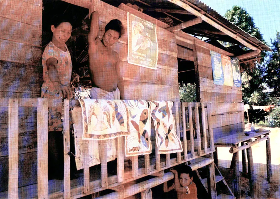 Los efectos de la influencia cultural ocasionada por las corrientes colonizadoras, se hacen palpables en la intromisión en algunas de las pautas de expresión aborigen. Ciertos grupos indígenas, como los Tikuna de Puerto Nariño (Comisaría del Amazonas), se han visto involucrados en las corrientes del comercio con algunas de sus manifestaciones artísticas. Sus yanchanas (pinturas sobre cortezas de árboles) son muy apreciadas en el mercado de artesanías.