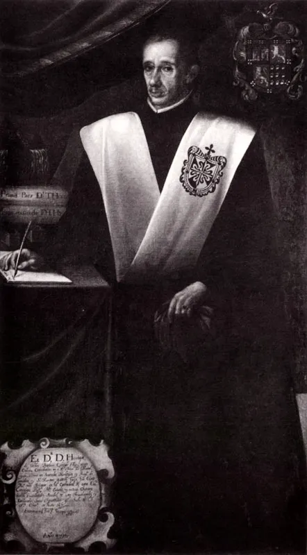 Retrato de don Enrique de Caldas Barbosa )C.60). 1698. 2.00 X 1.09. Colegio de Nuestra Señora del Rosario, Bogotá.
