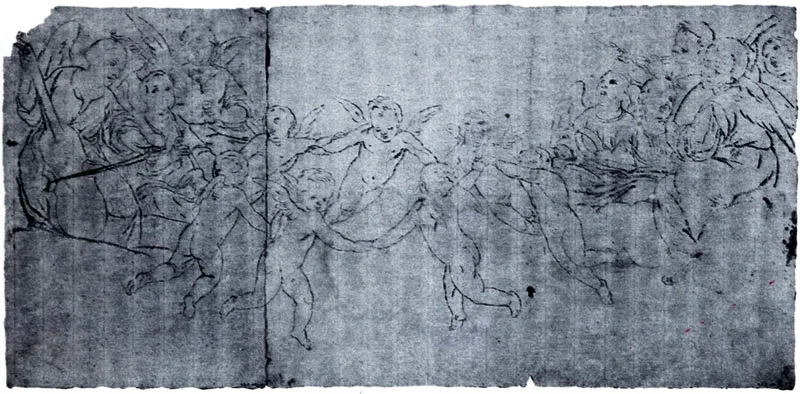 Ronda de Angeles (D-60). 31 X 63.6 cms. MAC. Bogotá.