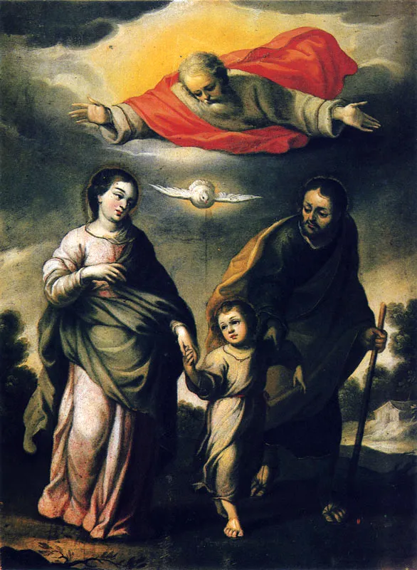 La Sagrada Familia (C. 398). 0.44 X 0.32. Col. Miguel de Germán-Ribón y Valenzuela. Bogotá.