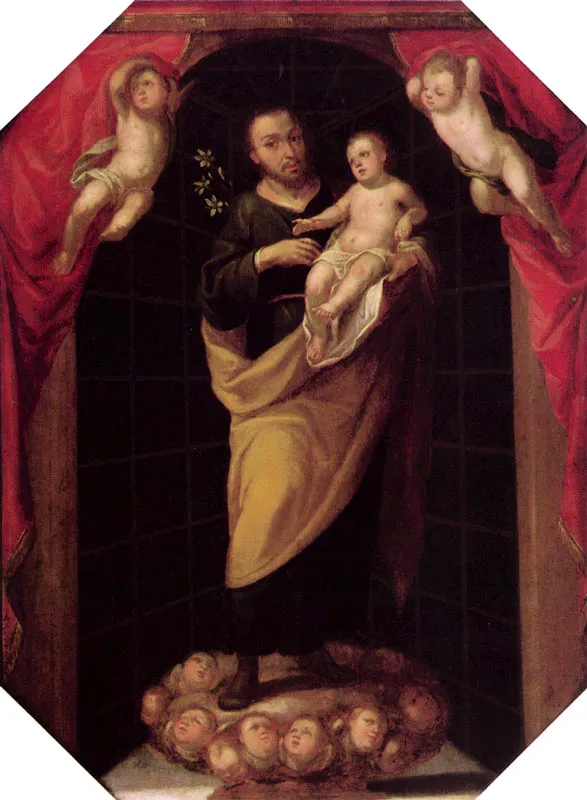 San José con el Niño (C. 392). 0.43 X 0.31. Col. part., Bogotá.