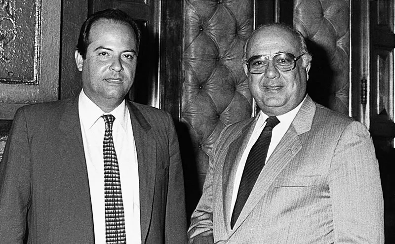 Oswaldo Alvarez Paz y Jaime Lusinchi, Presidente de Venezuela (1984-1989) 