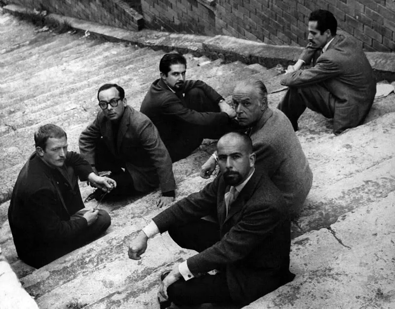 Con Obregón, Grau, Botero, Villegas y Wiedermann, Bogotá, 1958.