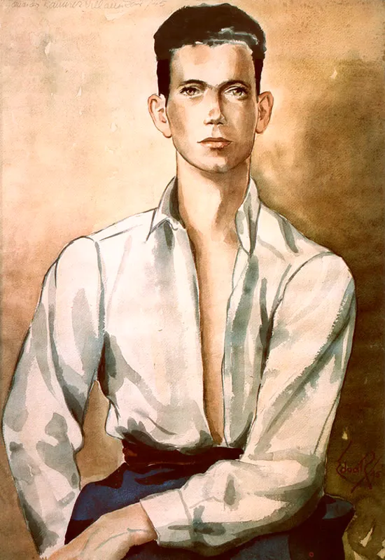 Retrato de Juan Manuel.
Acuarela, 1945 - 0.75 X 0.62 mts.
Coleccin del Artista  Vctor Robledo