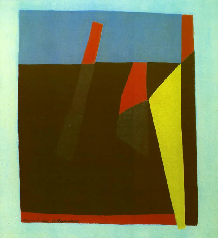 Amarillo negro rojo.
Oleo sobre tela, Pars 1954.
Coleccin del Artista Ricardo Gamboa