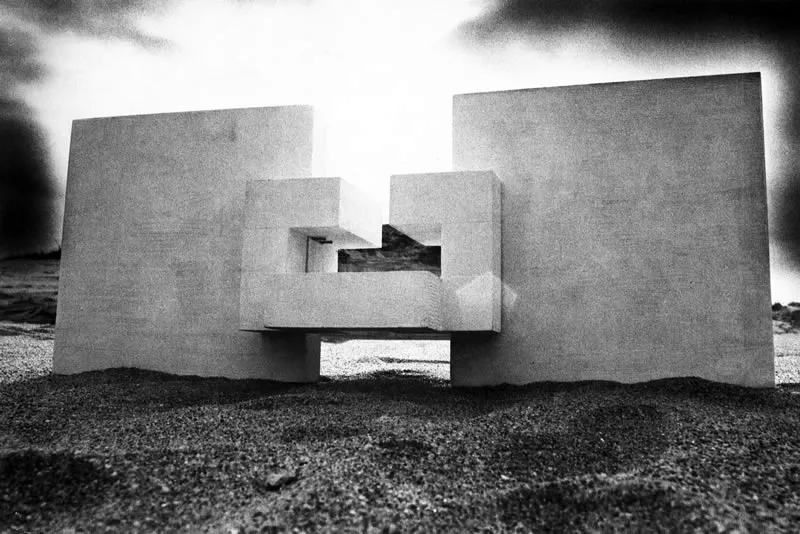 Proyecto en madera para escultura en concreto, 1972. Joel Witkins