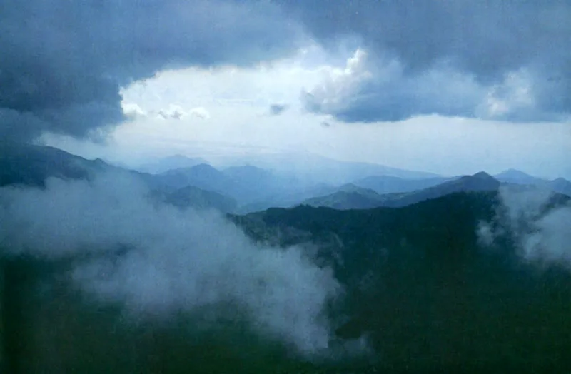 El mar visto desde la Sierra Nevada de Santa Marta. 