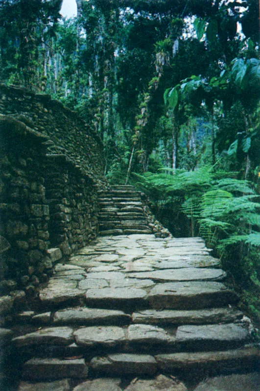 En la Sierra Nevada de Santa Marta se halla Ciudad Perdida, con sus terrazas, terraplenes y caminos, tambin los actuales poblados indgenas. 