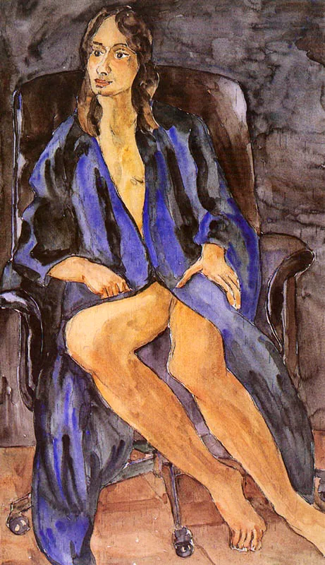 Silvia Carmenza (Inspirado en el poema de Baudelaire Le désir de peintre). Acuarela. 1980