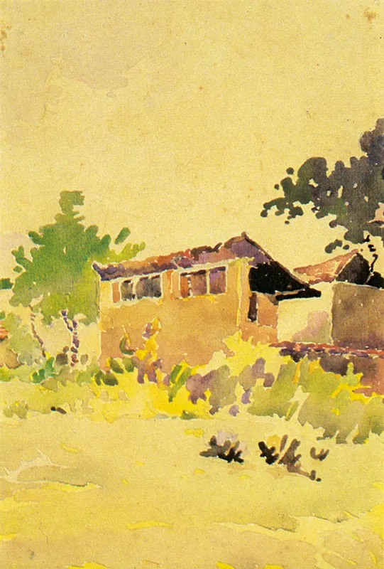 Paisaje. Acuarela. 1918 