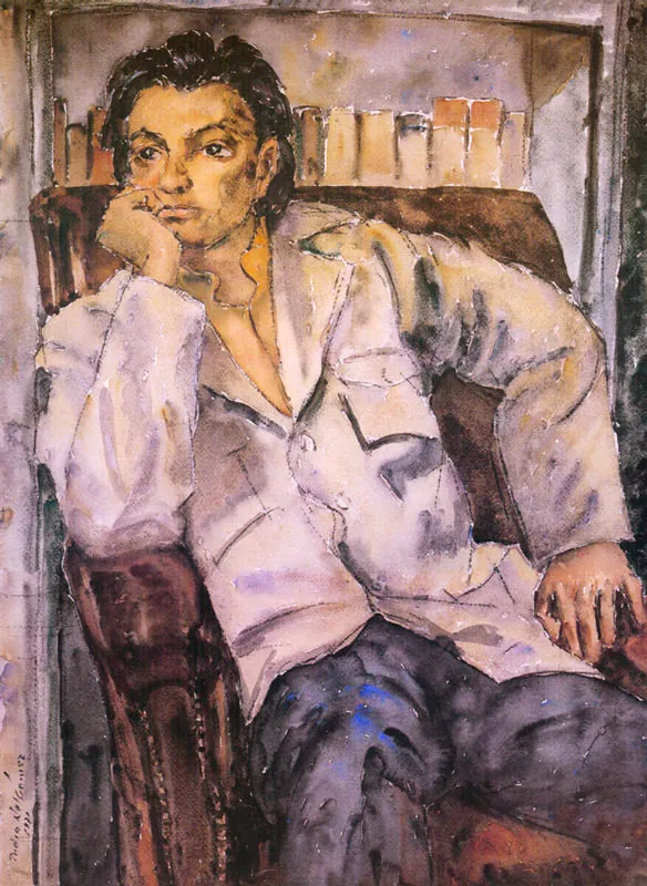 Retrato de Vladimir. Acuarela. 1971 