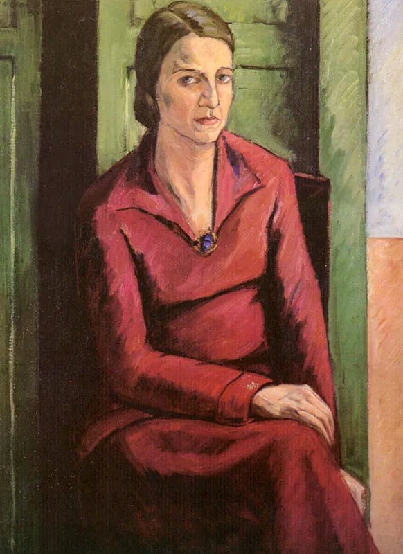 Retrato en rojo (Giulina Scalaberni). leo. 1932 