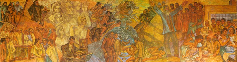 Momentos crticos de la historia de la repblica. Fresco del Banco de la Repblica, Bogot. 1957 