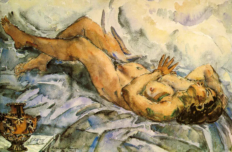 IO (Zéus se transforma en nube). Acuarela. 1969