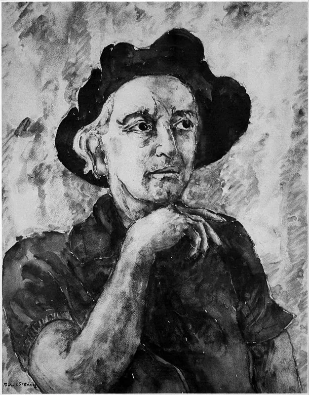 El maestro (Autorretrato). Acuarela. 1960