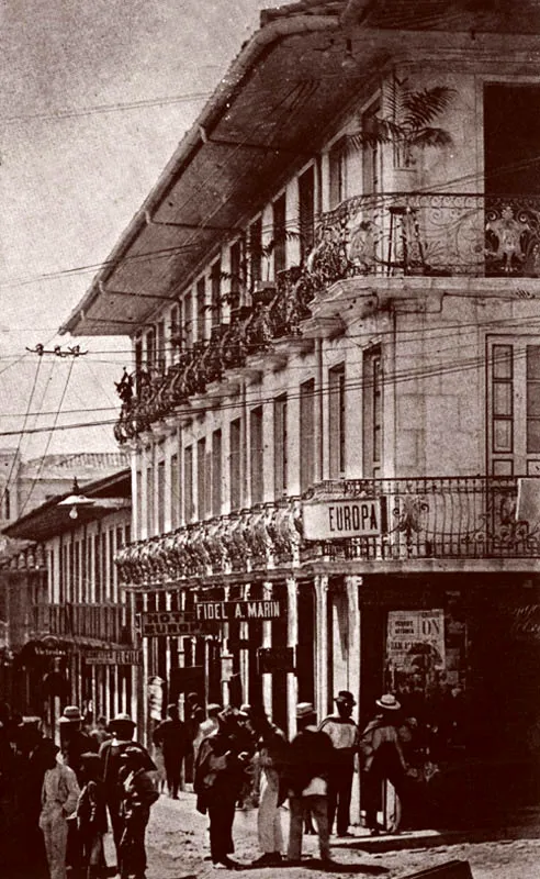 Antiguo Hotel Europa, tercera Calle Real.  Hoy esquina carrera 22 con calle 21.  